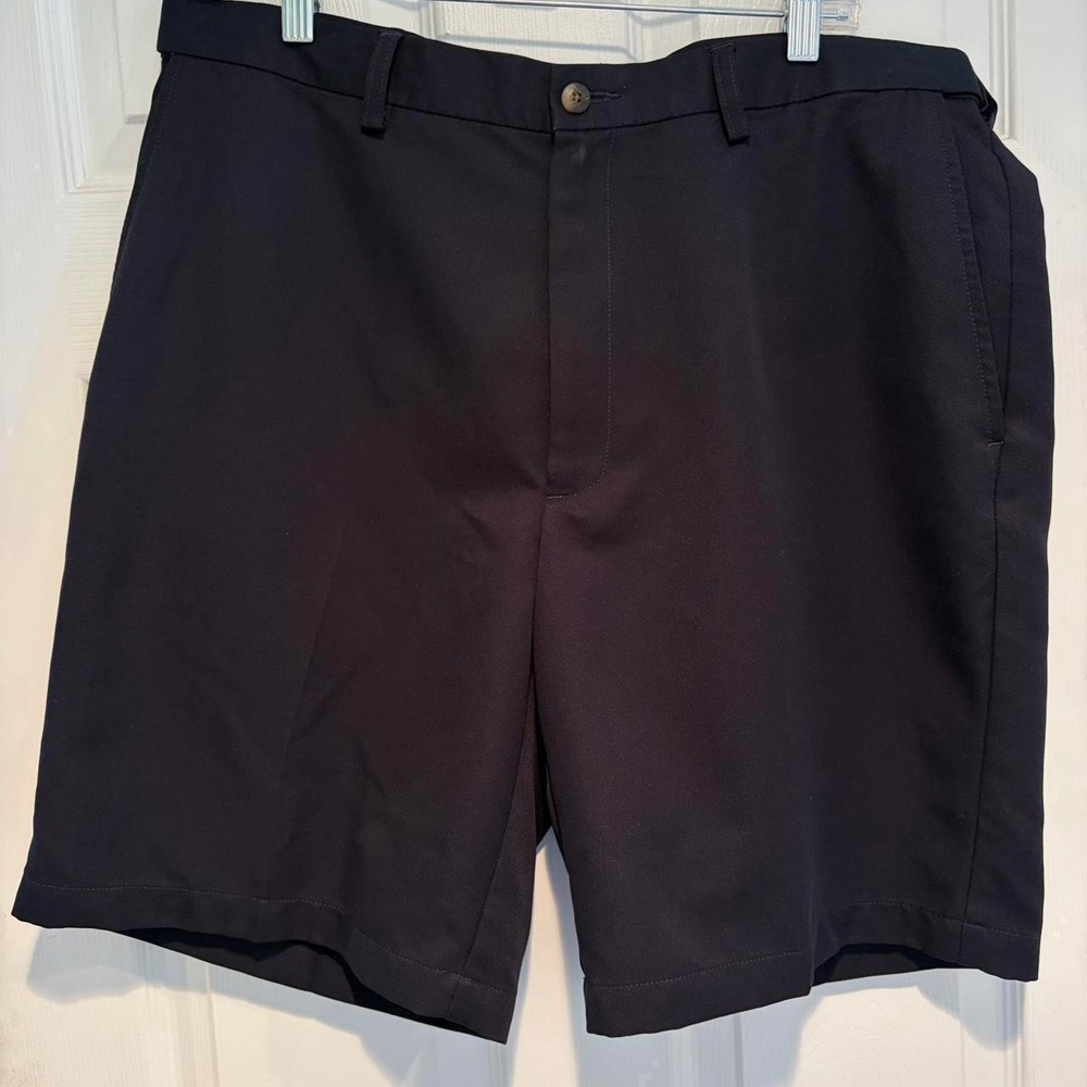 Haggar Navy Dress Shorts 36 Mens Vintage Prep Golf Business Casual Y2K 0939